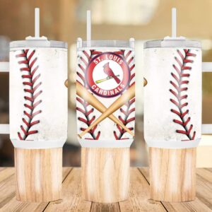 St Louis Cardinals MLB Custom Stanley Quencher 40oz Stainless Steel Tumbler With Handle