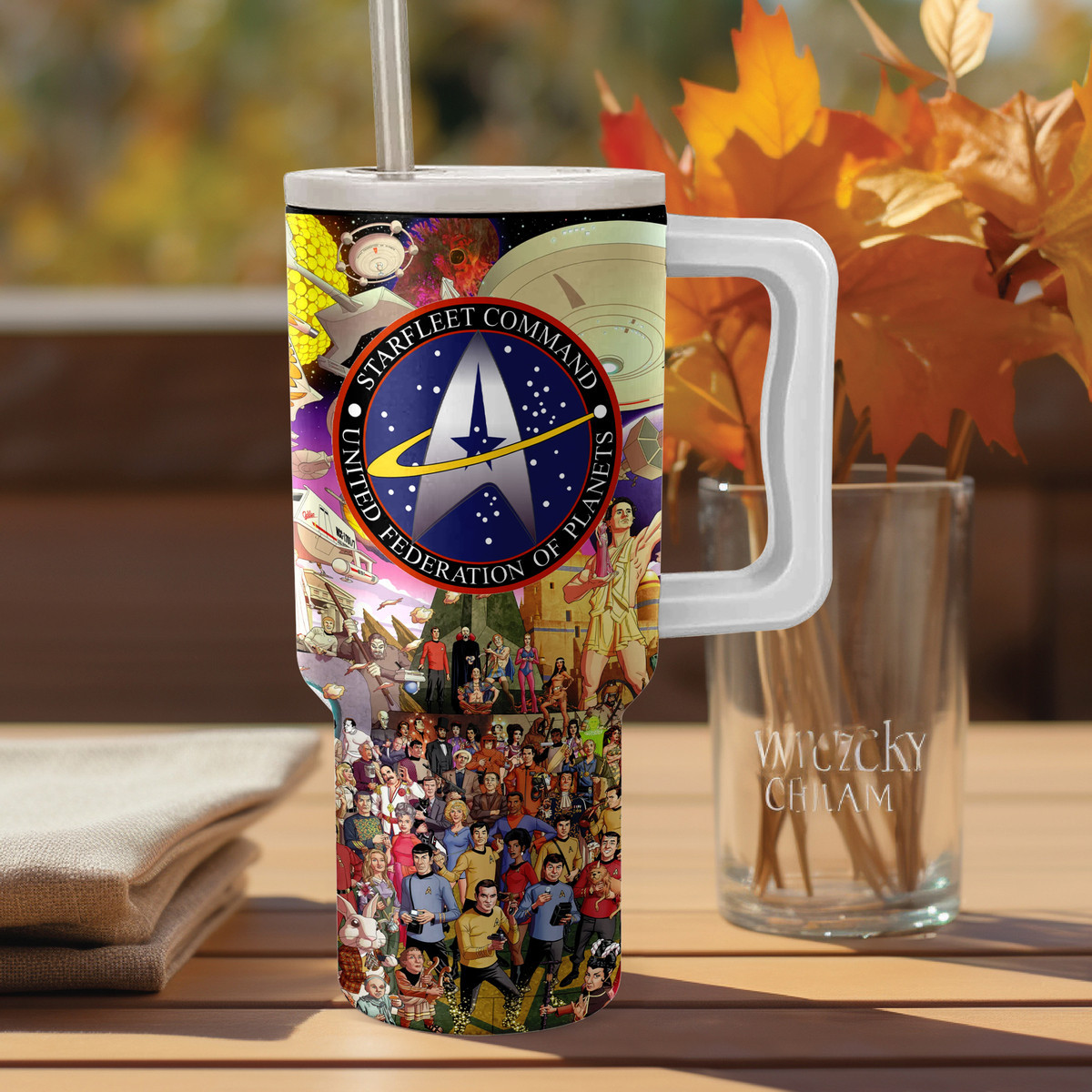 Star Trek Starfleet Command Games Custom Stanley Quencher 40oz Stainless Steel Tumbler With Handle