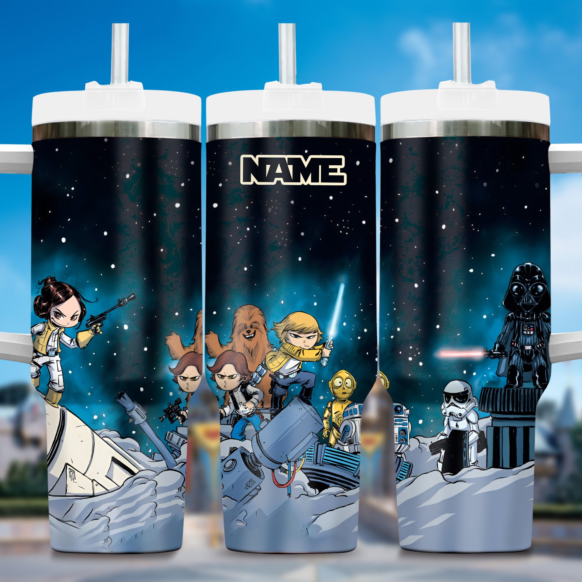 Star War Movies Custom Stanley Quencher 40oz Stainless Steel Tumbler With Handle