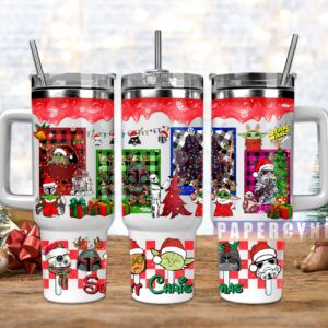 Star Wars Christmas Custom Stanley Quencher 40oz Stainless Steel Tumbler With Handle
