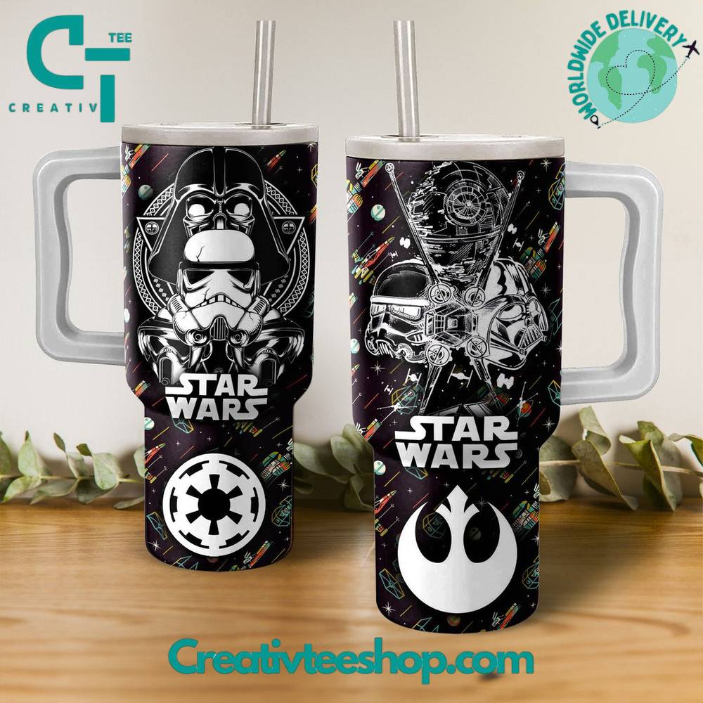 Star Wars Movies Custom Stanley Quencher 40oz Stainless Steel Tumbler With Handle