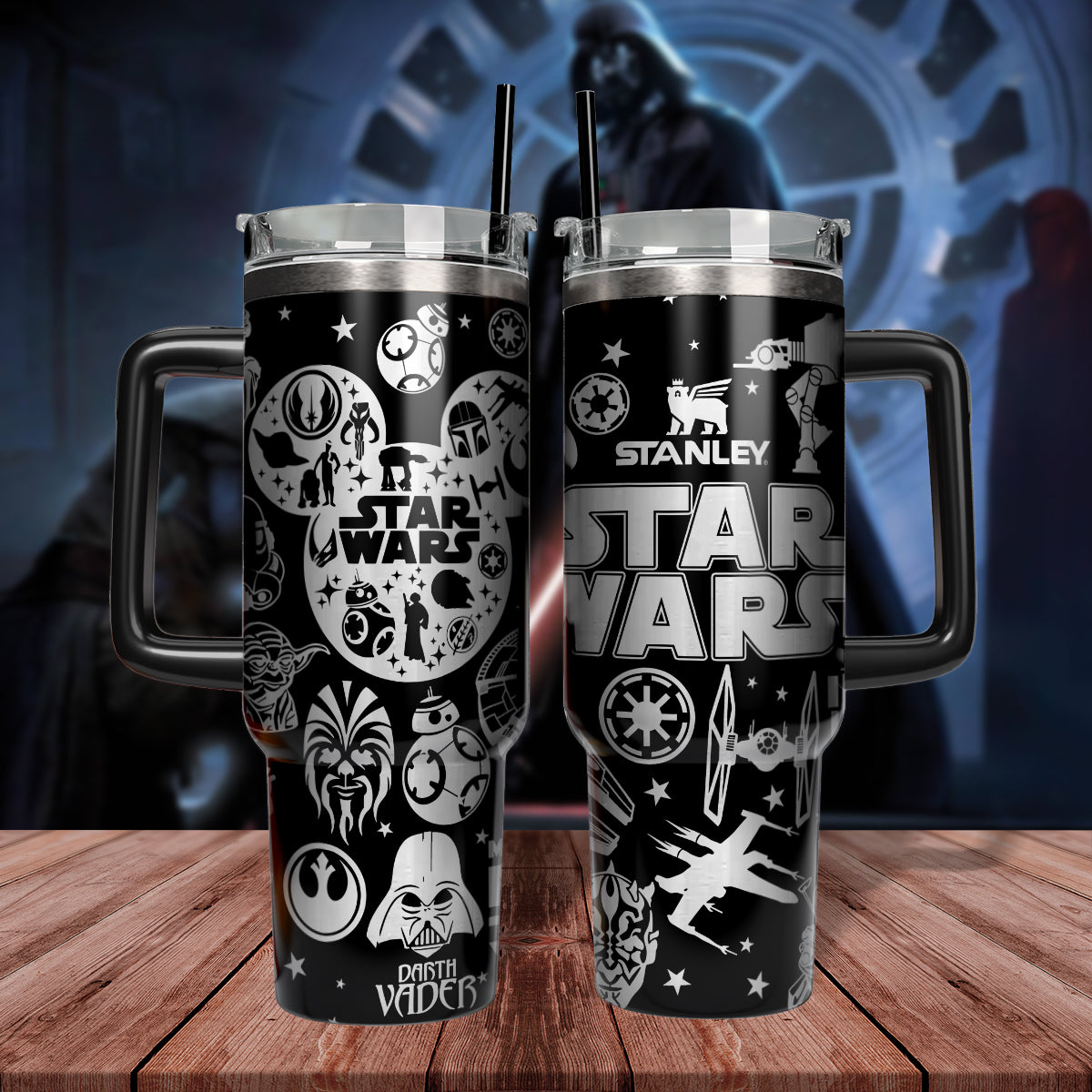 Star Wars Movies Custom Stanley Quencher 40oz Stainless Steel Tumbler With Handle