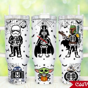 Star Wars Movies Custom Stanley Quencher 40oz Stainless Steel Tumbler With Handle