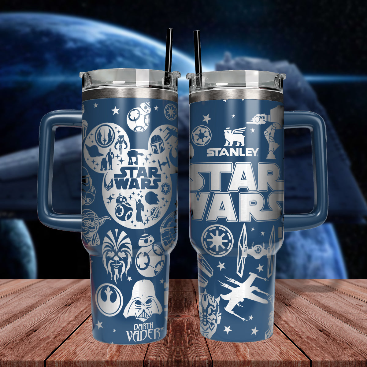 Star Wars Movies Custom Stanley Quencher 40oz Stainless Steel Tumbler With Handle