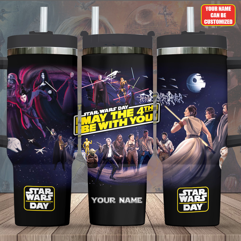 Star Wars Movies Custom Stanley Quencher 40oz Stainless Steel Tumbler With Handle
