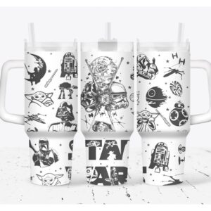 Star Wars Movies Custom Stanley Quencher 40oz Stainless Steel Tumbler With Handle