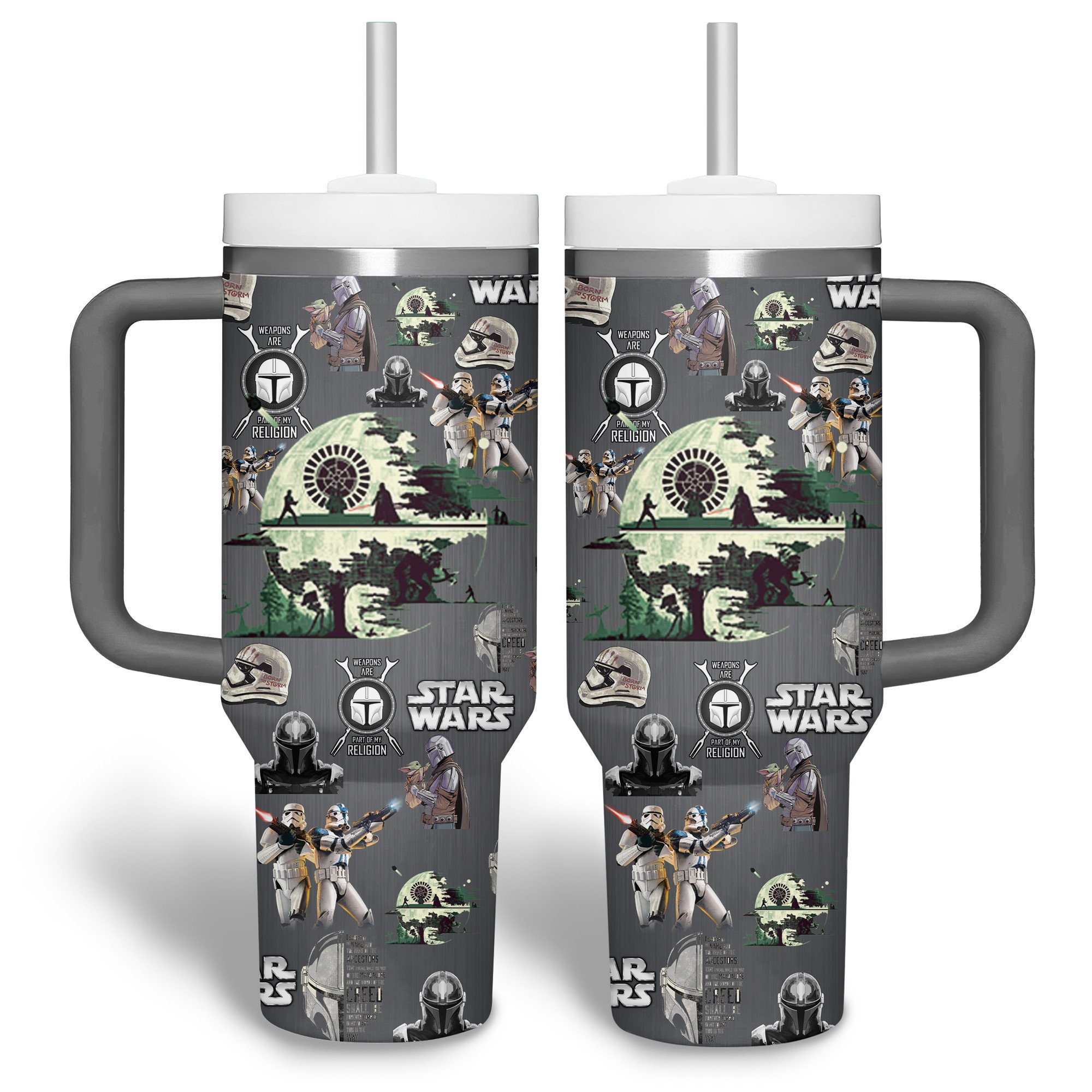 Star Wars Movies Custom Stanley Quencher 40oz Stainless Steel Tumbler With Handle