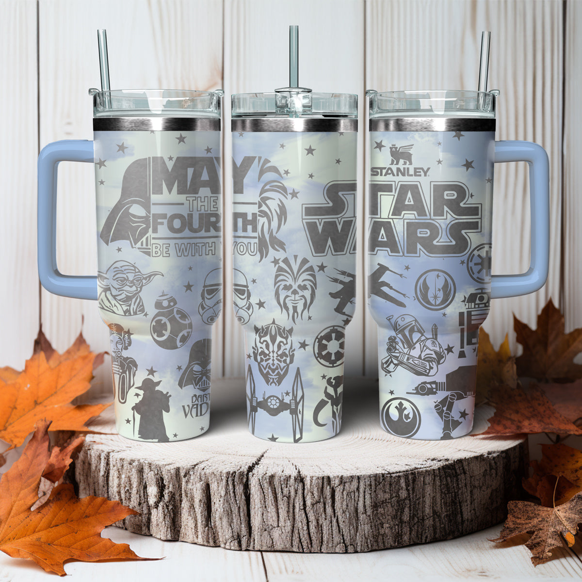 Star Wars Movies Custom Stanley Quencher 40oz Stainless Steel Tumbler With Handle