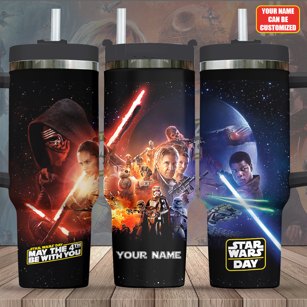 Star Wars Movies Custom Stanley Quencher 40oz Stainless Steel Tumbler With Handle