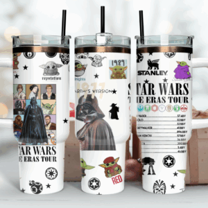 Star Wars The Eras Tour Movies Custom Stanley Quencher 40oz Stainless Steel Tumbler With Handle