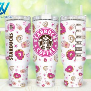 Starbucks Coffee Custom Stanley Quencher 40oz Stainless Steel Tumbler With Handle