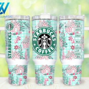 Starbucks Coffee Custom Stanley Quencher 40oz Stainless Steel Tumbler With Handle