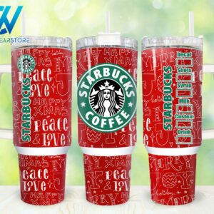 Starbucks Coffee Custom Stanley Quencher 40oz Stainless Steel Tumbler With Handle