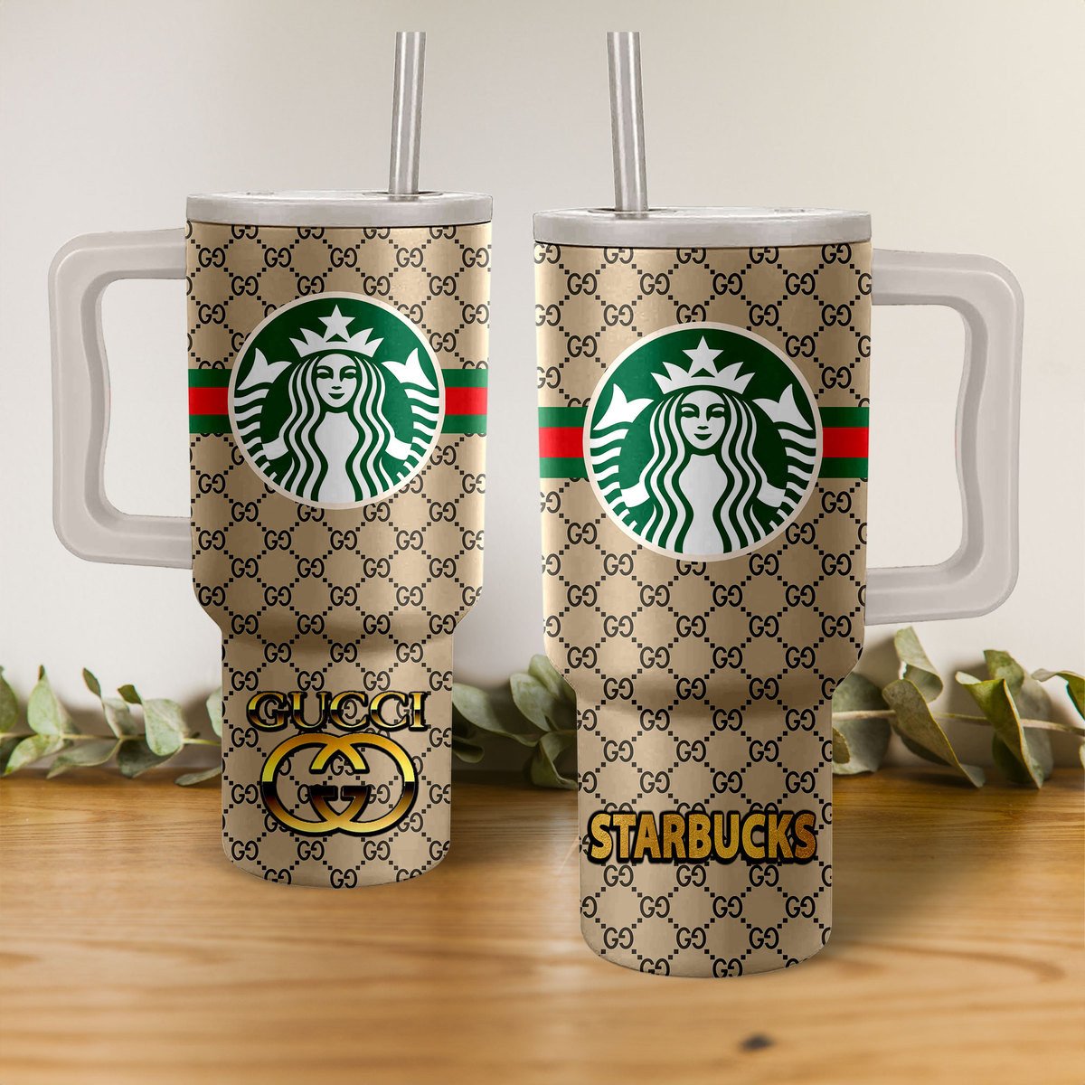 Starbucks Drinks Custom Stanley Quencher 40oz Stainless Steel Tumbler With Handle