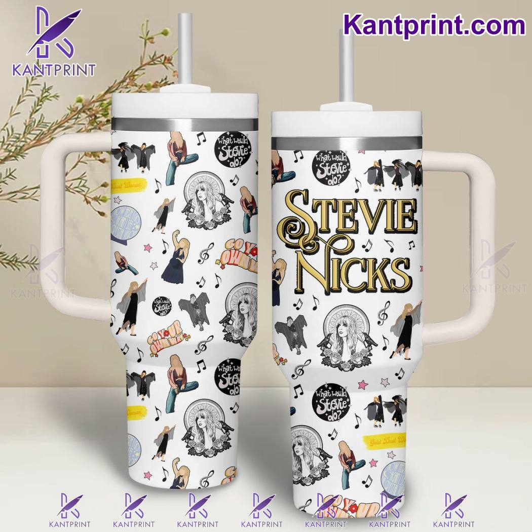 Stevie Nicks Music Custom Stanley Quencher 40oz Stainless Steel Tumbler With Handle
