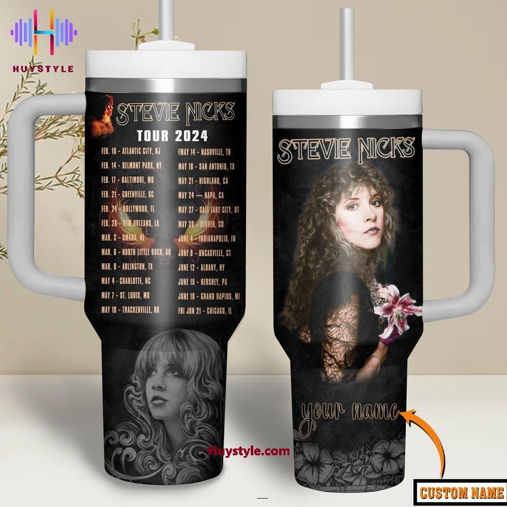Stevie Nicks Music Custom Stanley Quencher 40oz Stainless Steel Tumbler With Handle