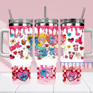 Stitch Custom Stanley Quencher 40oz Stainless Steel Tumbler With Handle