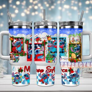 Stitch Custom Stanley Quencher 40oz Stainless Steel Tumbler With Handle
