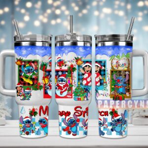 Stitch Custom Stanley Quencher 40oz Stainless Steel Tumbler With Handle