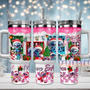 Stitch Custom Stanley Quencher 40oz Stainless Steel Tumbler With Handle