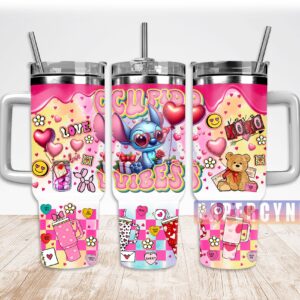 Stitch Custom Stanley Quencher 40oz Stainless Steel Tumbler With Handle