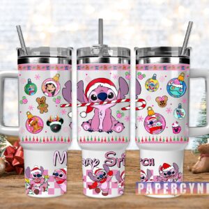 Stitch Custom Stanley Quencher 40oz Stainless Steel Tumbler With Handle