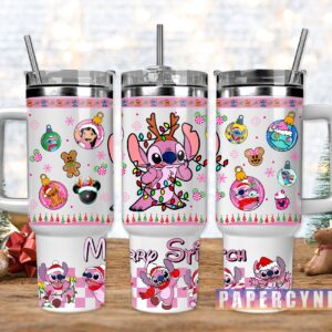 Stitch Custom Stanley Quencher 40oz Stainless Steel Tumbler With Handle