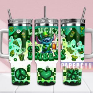 Stitch Custom Stanley Quencher 40oz Stainless Steel Tumbler With Handle