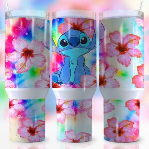 Stitch Disney Cartoon Custom Stanley Quencher 40oz Stainless Steel Tumbler With Handle