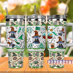 Stitch Harry Potter Custom Stanley Quencher 40oz Stainless Steel Tumbler With Handle