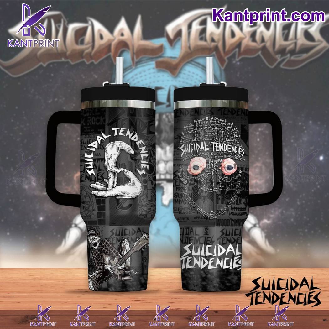 Suicidal Tendencies Music Custom Stanley Quencher 40oz Stainless Steel Tumbler With Handle