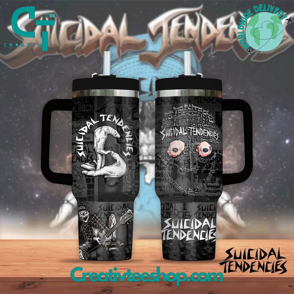 Suicidal Tendencies Music Custom Stanley Quencher 40oz Stainless Steel Tumbler With Handle