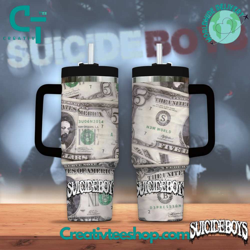 Suicideboy Music Custom Stanley Quencher 40oz Stainless Steel Tumbler With Handle