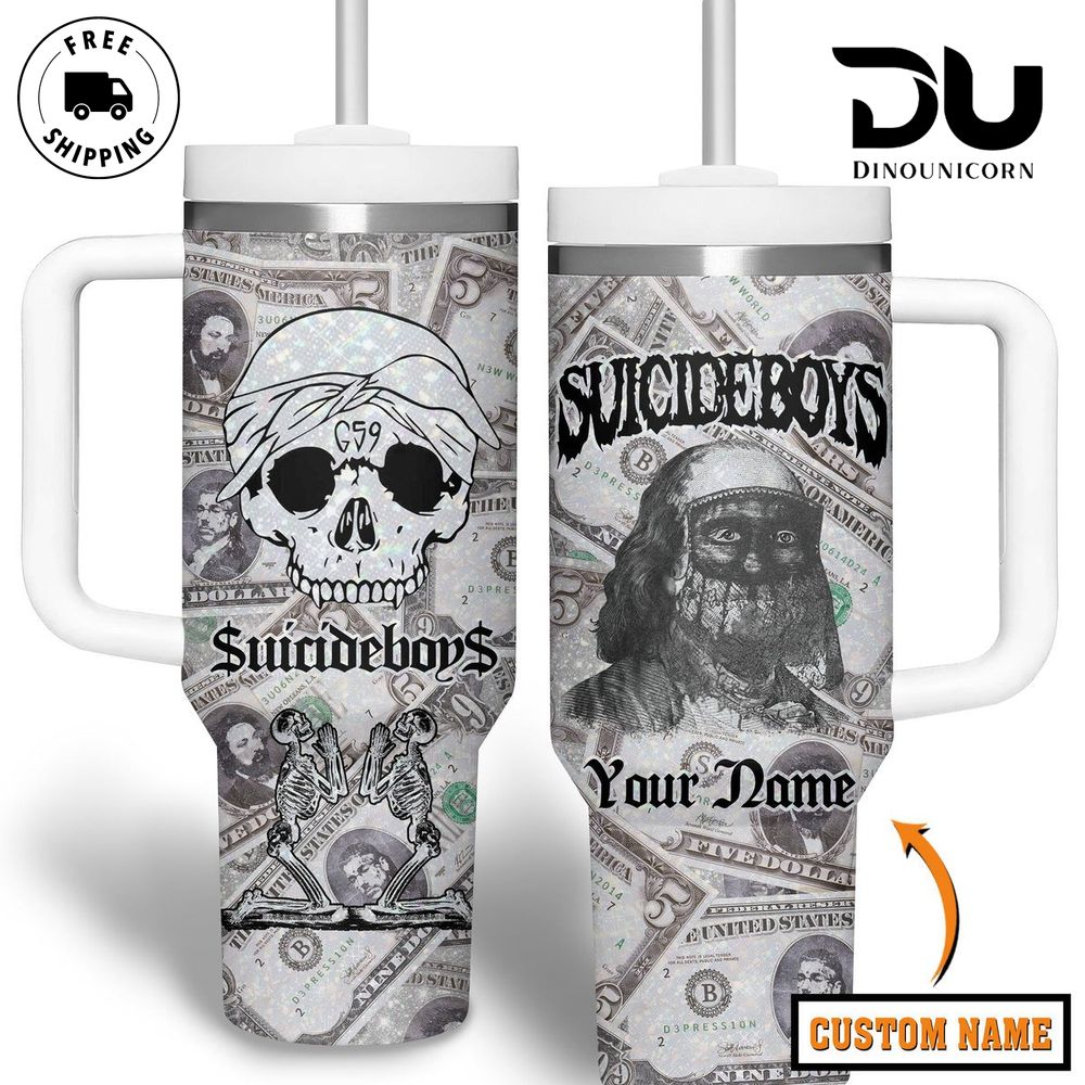 Suicideboys Music Custom Stanley Quencher 40oz Stainless Steel Tumbler With Handle
