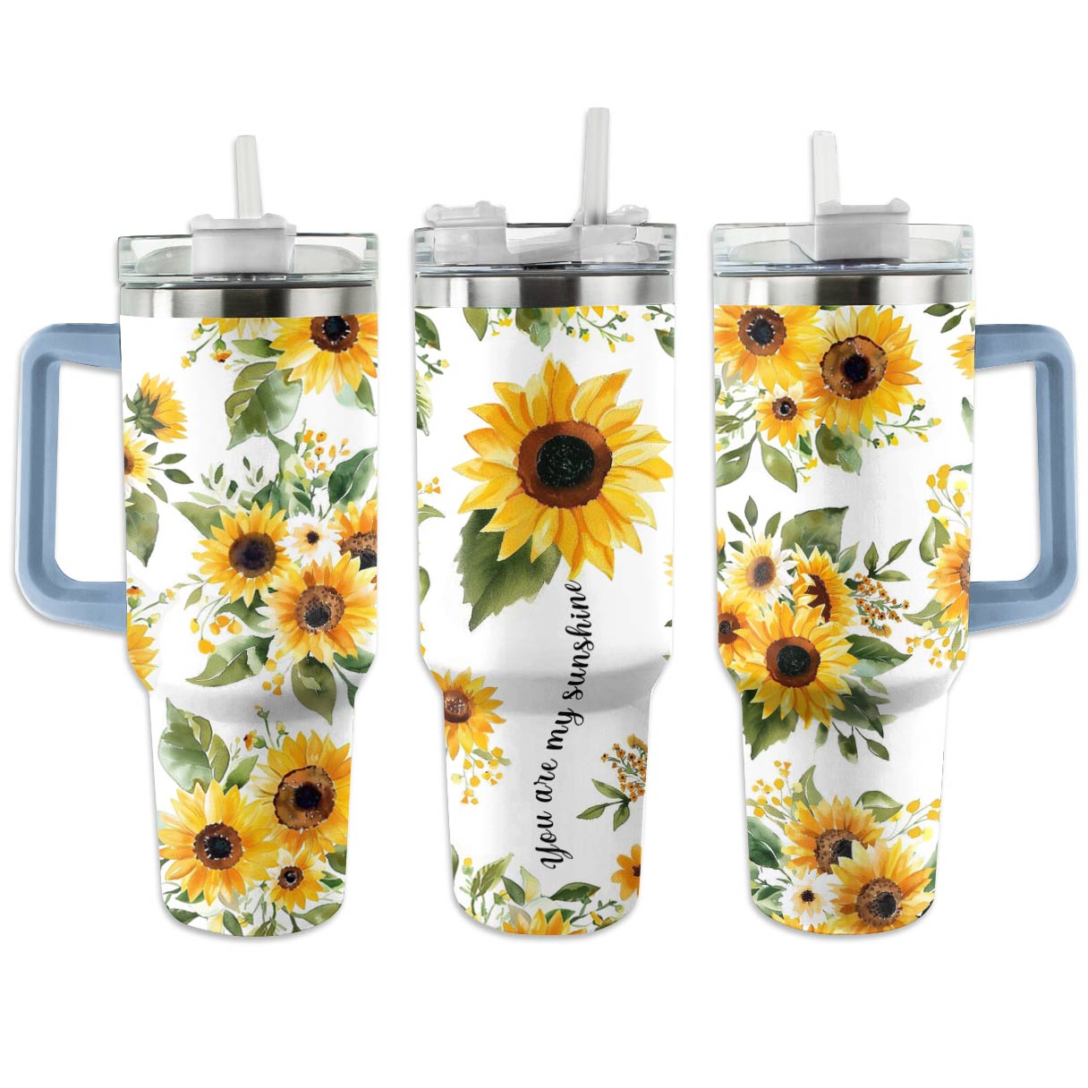 Sunshine Mom Custom Stanley Quencher 40oz Stainless Steel Tumbler With Handle