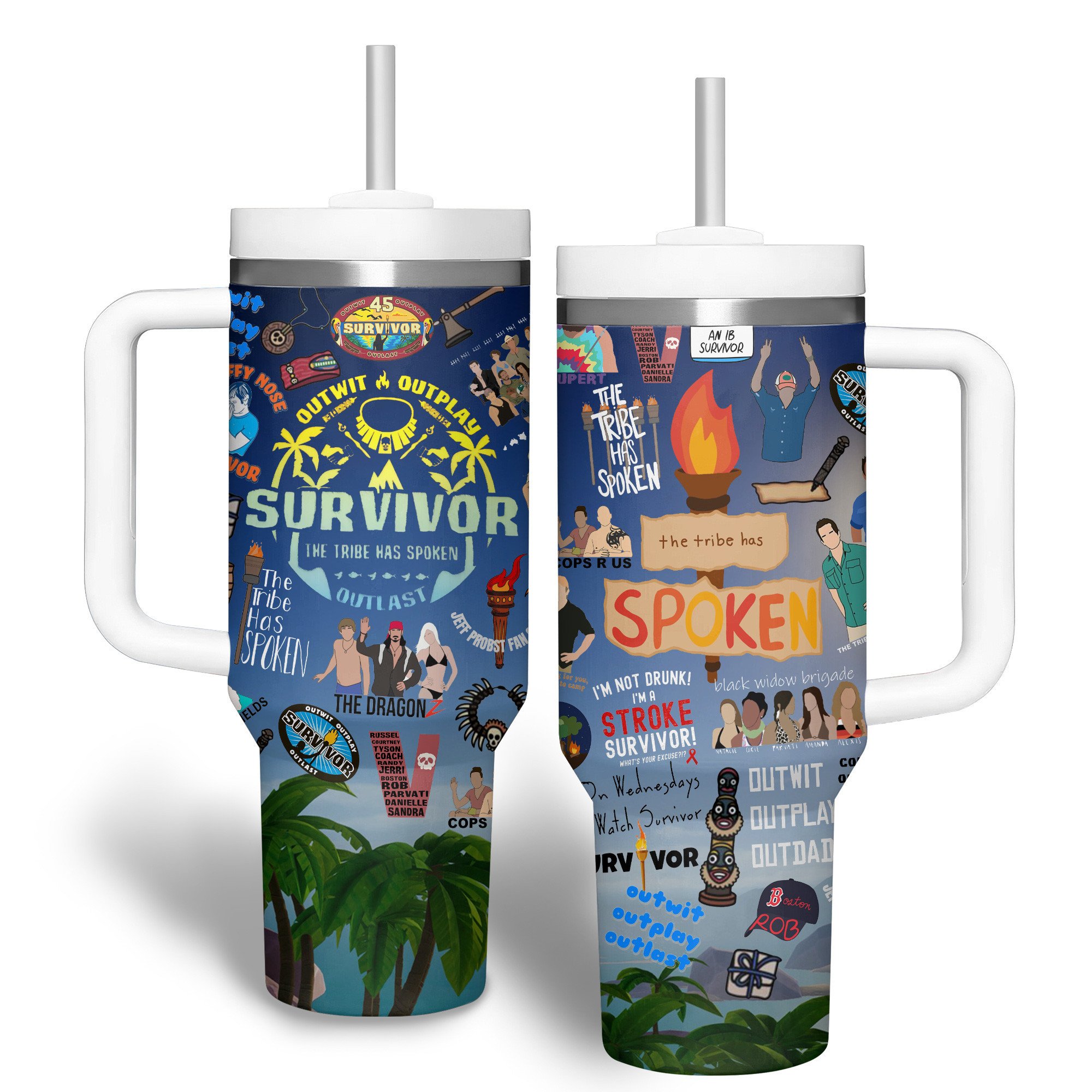 Survivors TV Series Custom Stanley Quencher 40oz Stainless Steel Tumbler With Handle