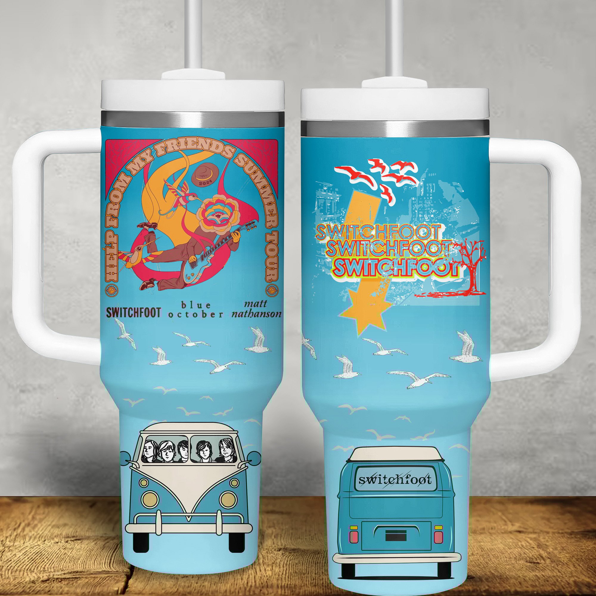 Switchfoot Movies Custom Stanley Quencher 40oz Stainless Steel Tumbler With Handle