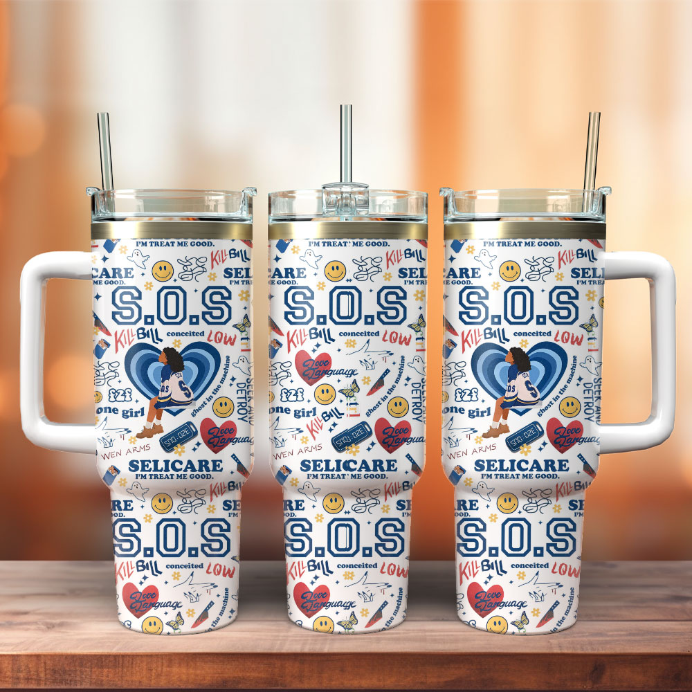 SZA Kill Bill Music Custom Stanley Quencher 40oz Stainless Steel Tumbler With Handle