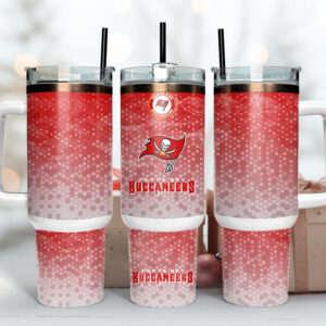 Tampa Bay Buccaneers NFL Custom Stanley Quencher 40oz Stainless Steel Tumbler With Handle