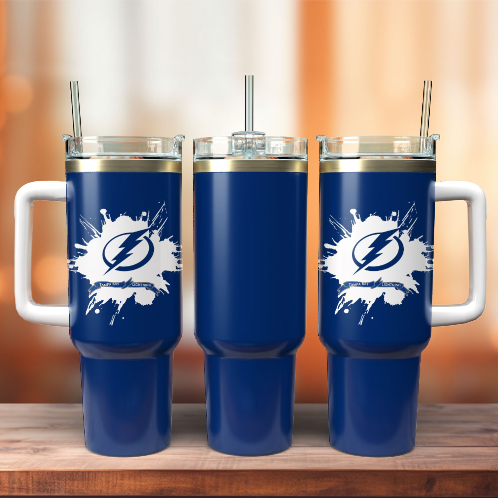 Tampa Bay Lightning Hockey NHL Sport Custom Stanley Quencher 40oz Stainless Steel Tumbler With Handle