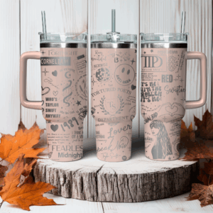 Taylor Swift Music Custom Stanley Quencher 40oz Stainless Steel Tumbler With Handle