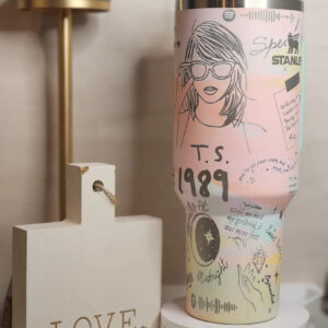 Taylor Swift Music Custom Stanley Quencher 40oz Stainless Steel Tumbler With Handle