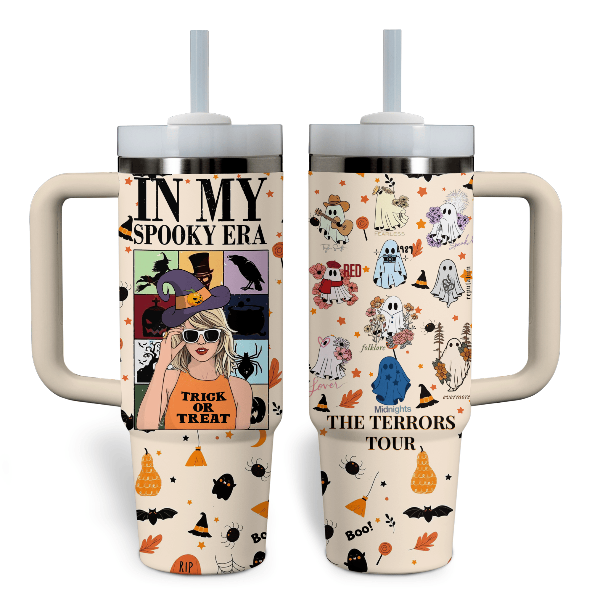 Taylor Swift Music Custom Stanley Quencher 40oz Stainless Steel Tumbler With Handle