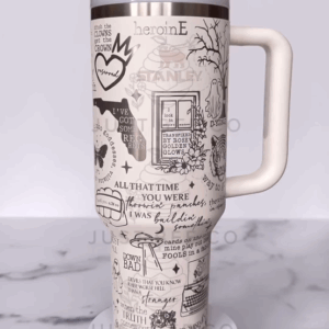 Taylor Swift Music Custom Stanley Quencher 40oz Stainless Steel Tumbler With Handle