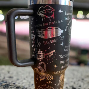 Taylor Swift Music Custom Stanley Quencher 40oz Stainless Steel Tumbler With Handle