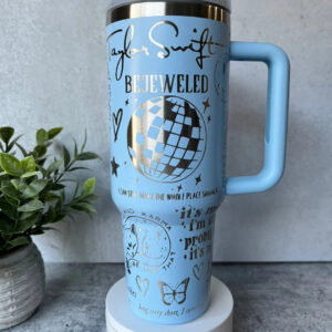 Taylor Swift Music Custom Stanley Quencher 40oz Stainless Steel Tumbler With Handle