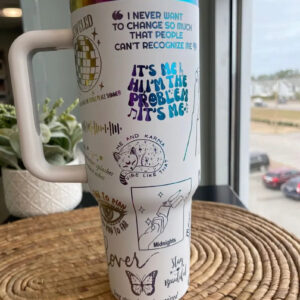 Taylor Swift Music Custom Stanley Quencher 40oz Stainless Steel Tumbler With Handle