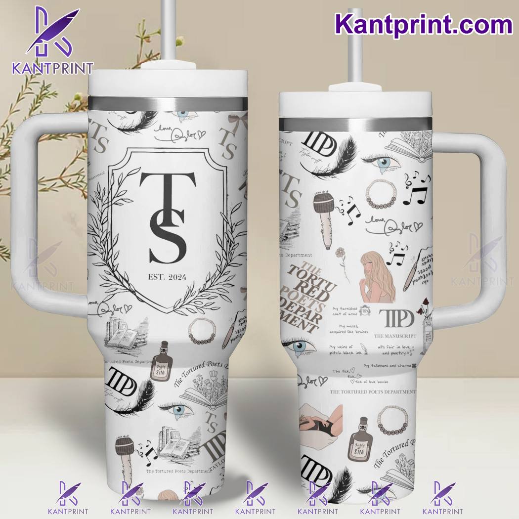 Taylor Swift Music Custom Stanley Quencher 40oz Stainless Steel Tumbler With Handle