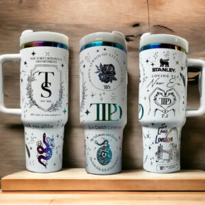 Taylor Swift Music Custom Stanley Quencher 40oz Stainless Steel Tumbler With Handle