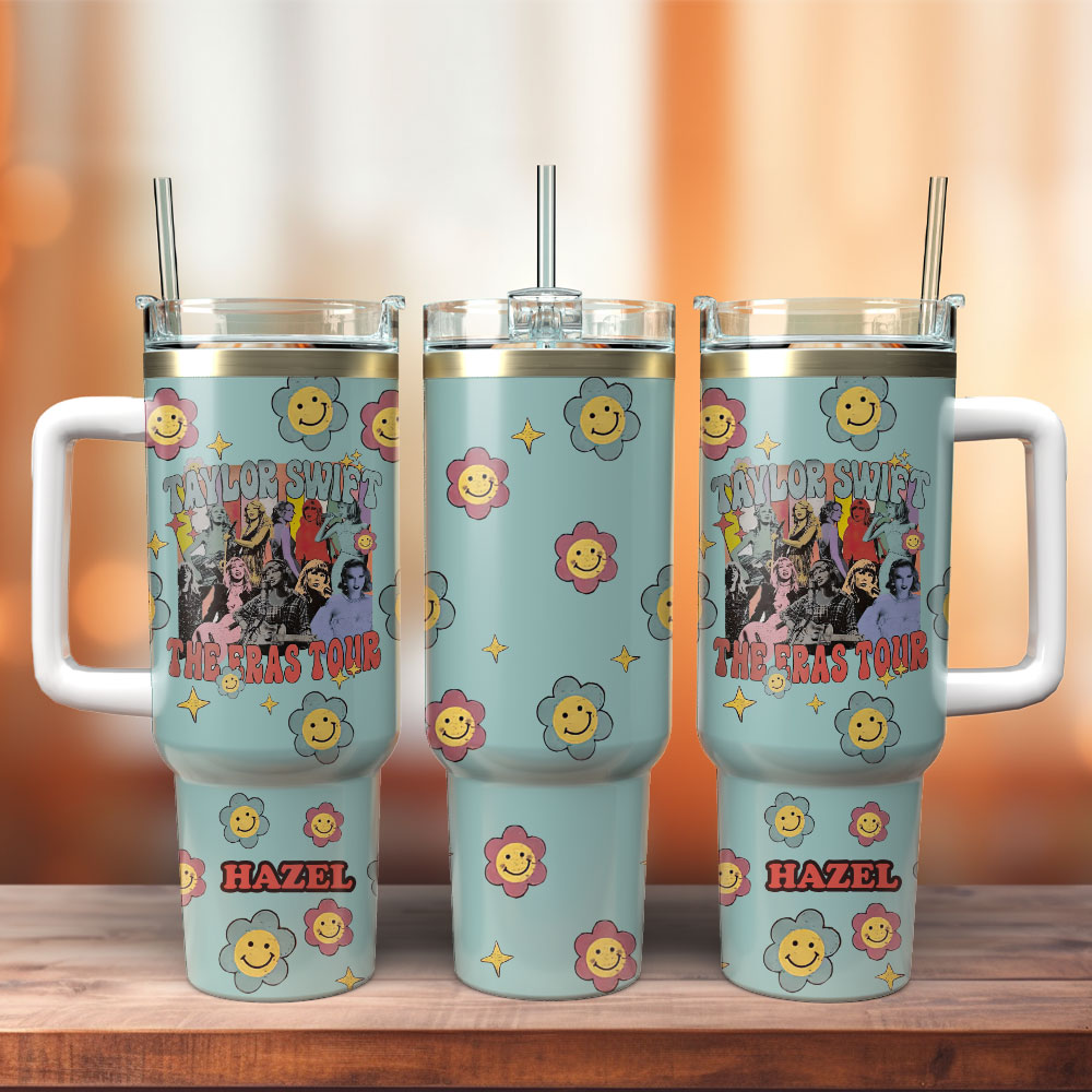 Taylor Swift Music Custom Stanley Quencher 40oz Stainless Steel Tumbler With Handle
